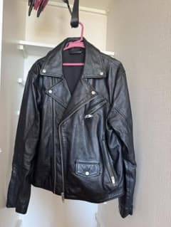 ZARA ブラック ライダースジャケット MEX 42のサムネイル