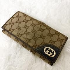 GUCCI グッチ　インターロッキング　長財布　GGキャンバス　0513-③ GUCCI グッチ インターロッキングGGキャンバス 長財布 - メルカリ