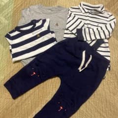 ☆お値下げ中☆gap   ベアーロンパース&トップス&パンツ4点セット　90cmのサムネイル