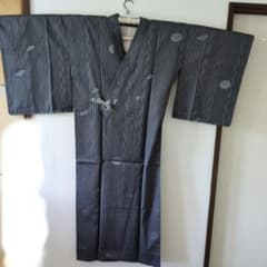 ふさふさ様 雨コート？ ロング道中着 着物衿 高身長向け しつけ付 美品 ふさふさ様 雨コート？ ロング道中着 着物衿 高身長向け しつけ付 美品