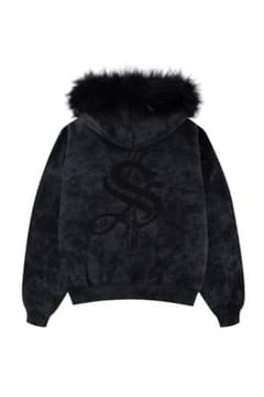 【美品】SUPPLIER サプライヤー ファーパーカー Sロゴ ブラックLサイズ 美品】SUPPLIER サプライヤー ファーパーカー Sロゴ ブラックLサイズ