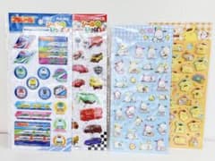 ダイソーシール　プラレール✖️トミカ✖️ポチャッコ✖️ポムポムプリンのサムネイル