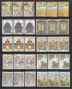 【使用済み切手】童画のノスタルジー・第４集・安野光雅・１０種×３組・３０枚のサムネイル