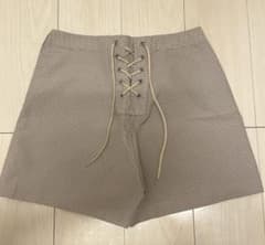 レースアップ ショートパンツ チェック柄のサムネイル