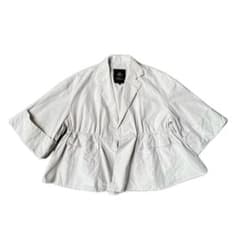 Drawerコットンムソウビッグカフスショートジャケットペプラムドゥロワー Drawerコットンムソウビッグカフスショートジャケットペプラム