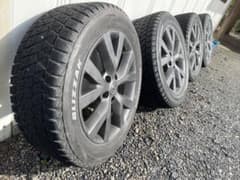 日産　ムラーノ　純正ホイール18インチ　スタッドレスタイヤ付きセットのサムネイル