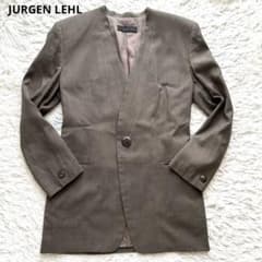 ⭐︎1月５日まで　ヨーガンレール　ノーカラーシルクジャケット 黒 ヨーガンレール（JURGEN LEHL） 【染】ヨーガンレール *オープンカラー