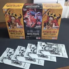 ワンピースカード世界最強の戦士　決戦の刻 完全新品未開封テープ付　プロモ付きのサムネイル