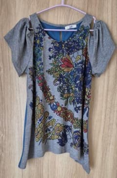 yul チャイハネ 半袖Tシャツ グレーのサムネイル