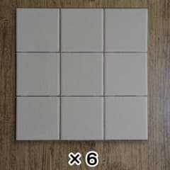 98.ベージュ お風呂場床用の100角タイル 6シート (54枚) AF-336のサムネイル