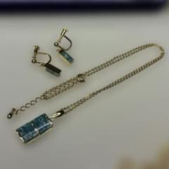 天然貴石 さつま孔雀石 工芸品 民芸品 ネックレス イヤリング アクセサリー