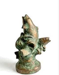 激希 北村西望 ブロンズ像 銅製彫刻 『飛躍』 人間国宝 共箱 日本工芸