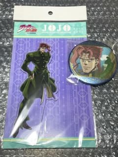 ジョジョ 花京院典明 BIGアクリルスタンド JOJOワールド 缶バッジ