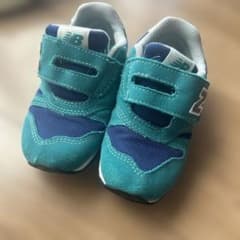 new balance 373 15センチキッズシューズ ターコイズ/ネイビーのサムネイル