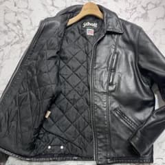 廃盤/XL相当✨【米国製】schott ポリスマンジャケット 38size 黒
