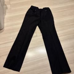 ストライプ柄 スラックス パンツ ブラック 38のサムネイル