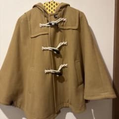 ダッフルコート ケープ ポンチョ キャメルのサムネイル
