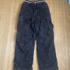SAGE スカル柄 カーゴパンツ ブラック 140（暖パン）のサムネイル