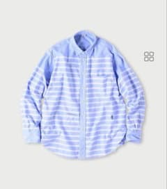定価49500円 45R ボーダー 長袖シャツ ライトブルー - メルカリ