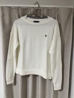 FRED PERRY ホワイト クルーネック セーター 10のサムネイル