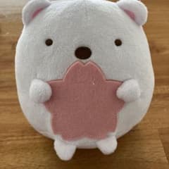 스미코구라시 시로쿠마 봉제인형 벚꽃