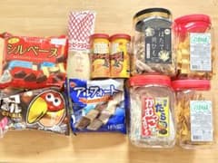国産ほたて貝ひも角ポット よっちゃん丸 焼きたらMIX お菓子 まとめ