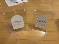 ウェディング 受付サイン BRIDE GROOM 2点セットのサムネイル