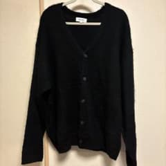 MONO-MART ボタン付きウールカーディガン ブラックのサムネイル