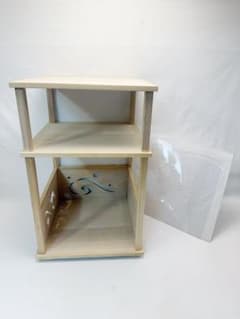 未使用 茶道具 幸斎造 淡々斎好 荒磯棚 桐 四本柱 波頭透し タナピタット元箱 未使用 茶道具 幸斎造 淡々斎好 荒磯棚 桐 四本柱 波頭透し