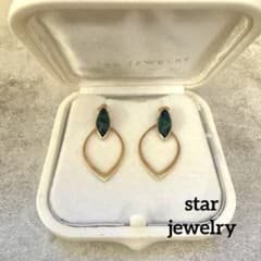 STAR JEWELRY】K10 アズルマラカイト 2wayピアス - メルカリ