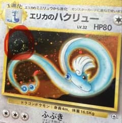 エリカのハクリュー　全面ホロ　渦巻きホロ　うずまき　旧裏　初期　ポケカ　キラ エリカのハクリュー 全面ホロ 渦巻きホロ うずまき 旧裏 初期 ポケカ