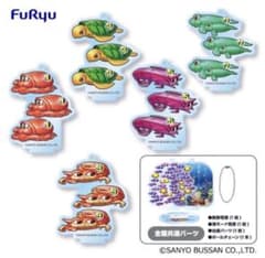 新品　海物語　⑤エビ⑨カニ　奇数図柄 アクリルスタンドキーホルダー 2種セットのサムネイル