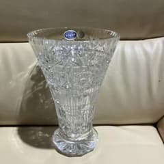 値下げ❣️銀座 和光 ボヘミアン ハンドカット リードクリスタル 花瓶 大30cm ボヘミアクリスタル ハンドカット花瓶 - メルカリ