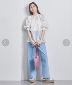 UNITED ARROWS ハシゴカットジャカードブラウス - メルカリ