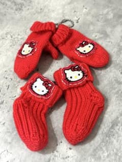 【レア】ハローキティ EIKOH ニット ミトン 靴下 ストラップ