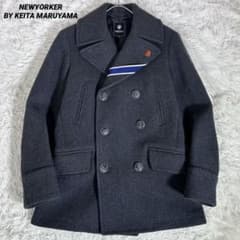 【美品】NEW YORKER ケイタマルヤマ ピーコート メルトンウール 46R 美品】NEW YORKER ケイタマルヤマ ピーコート メルトンウール 46R