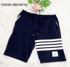 THOM BROWNE スウェットショーツ 4BARライン ネイビーのサムネイル