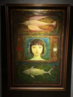 樺山祐和『鳥よ魚よ陽よ月よ人よ』 M 30号 肉筆油彩画 - メルカリ