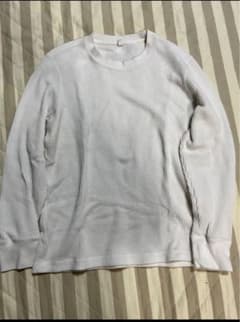 ユニクロ UNIQLO ワッフル ロンT 白色のサムネイル