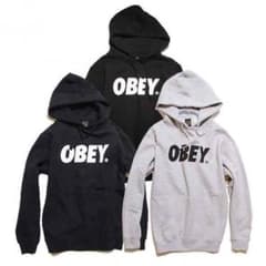obey オベイパーカー グレーのサムネイル
