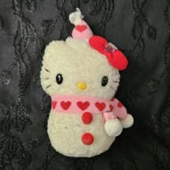 ハローキティ　雪だるま　ぬいぐるみのサムネイル