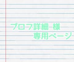 プロフ詳細 様 専用ページのサムネイル