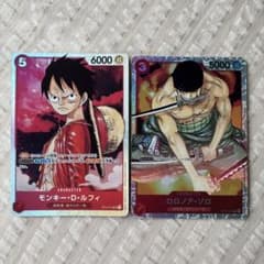 【ワンピカード】モンキー・D・ルフィ SR ／ ロロノア・ゾロ SR 2枚セットのサムネイル
