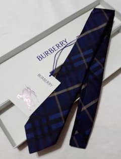 ꧁新品未使用꧂ バーバリー ネクタイ ナロータイ ノバチェック ブルー 現行タグ 未使用 BURBERRY バーバリー ネクタイ ナロータイ チェック柄 - メルカリ