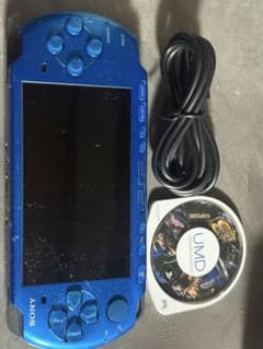 SONY PSP 本体 ブルー 充電ケーブル UMDソフト付きのサムネイル