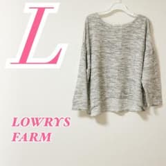 LOWRYS FARM 보트 넥 풀오버 L 사이즈 화이트 예쁘다