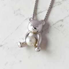 【希少・美品】TASAKI タサキ ネックレス クマモチーフ パール シルバー 希少・美品】TASAKI タサキ ネックレス クマモチーフ パール シルバー