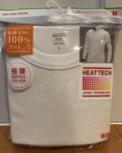 送料込み☆新品UNIQLO ヒートテックコットンワッフルT(9分袖）のサムネイル