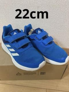 22cm アディダス adidas 青／白 スニーカー マジックテープのサムネイル