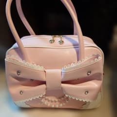 Angelic Pretty 宝石リボンボストンバッグ ピンク - メルカリ